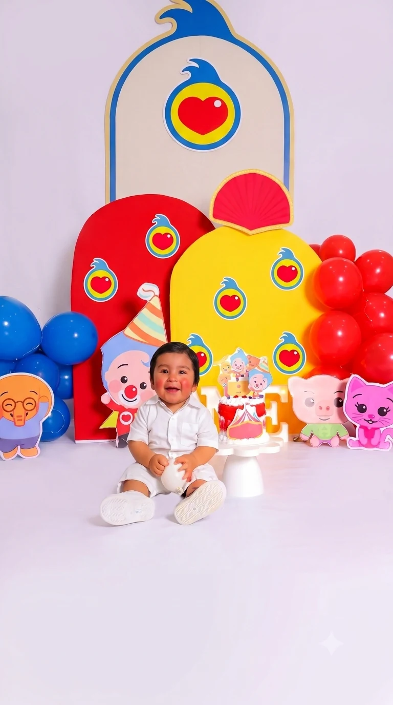Eithan Matías en su primer cumpleaños